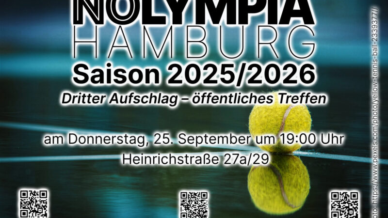 NOlympia-Hamburg – Nächstes Offenes Treffen am 25.09.