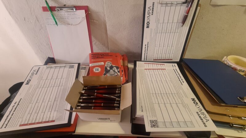 NOlympia Hamburg startet Unterschriftenaktion für mehr Transparenz und Demokratie