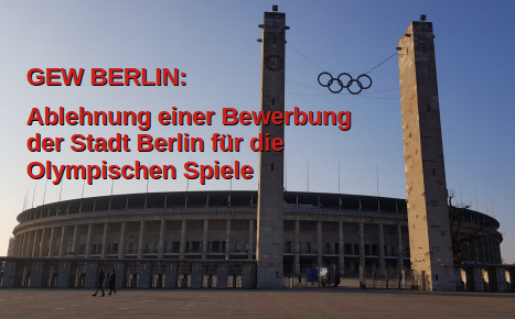 GEW-Berlin sagt NEIN zur Olympia-Bewerbung