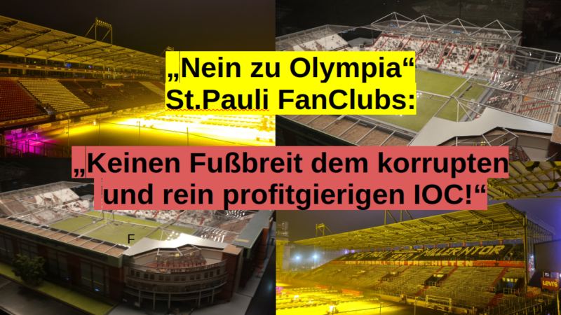 St. Pauli Fanclubs sagen: NOlympia Hamburg