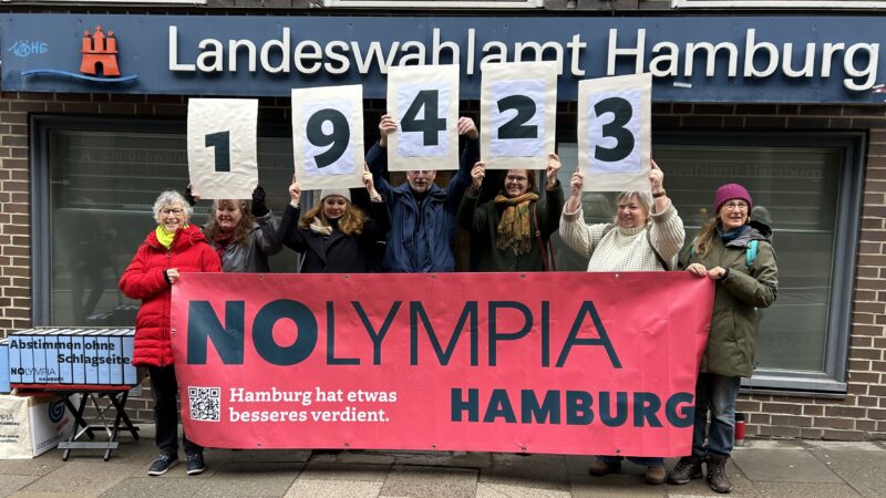 NOlympia Hamburg erfolgreich – 19.423 Unterschriften für Olympia-Kritik in den Wahlunterlagen
