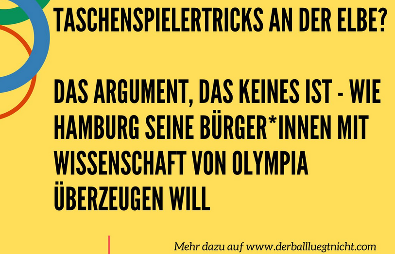 Taschenspielertricks an der Elbe? Das Argument, das keines ist – wie Hamburg seine Bürger*innen mit Wissenschaft von Olympia überzeugen will