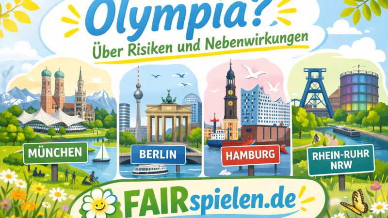NRW NOlympia: Linke Kritik und Veranstaltungen mit Olympiasieger Harting, Pariser Aktivsten und BUND