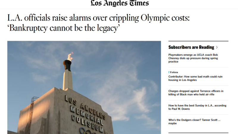 Olympia Los Angeles 2028: Warum Stadtbeamte warnen, dass die Olympischen Spiele Los Angeles bankrott machen könnten