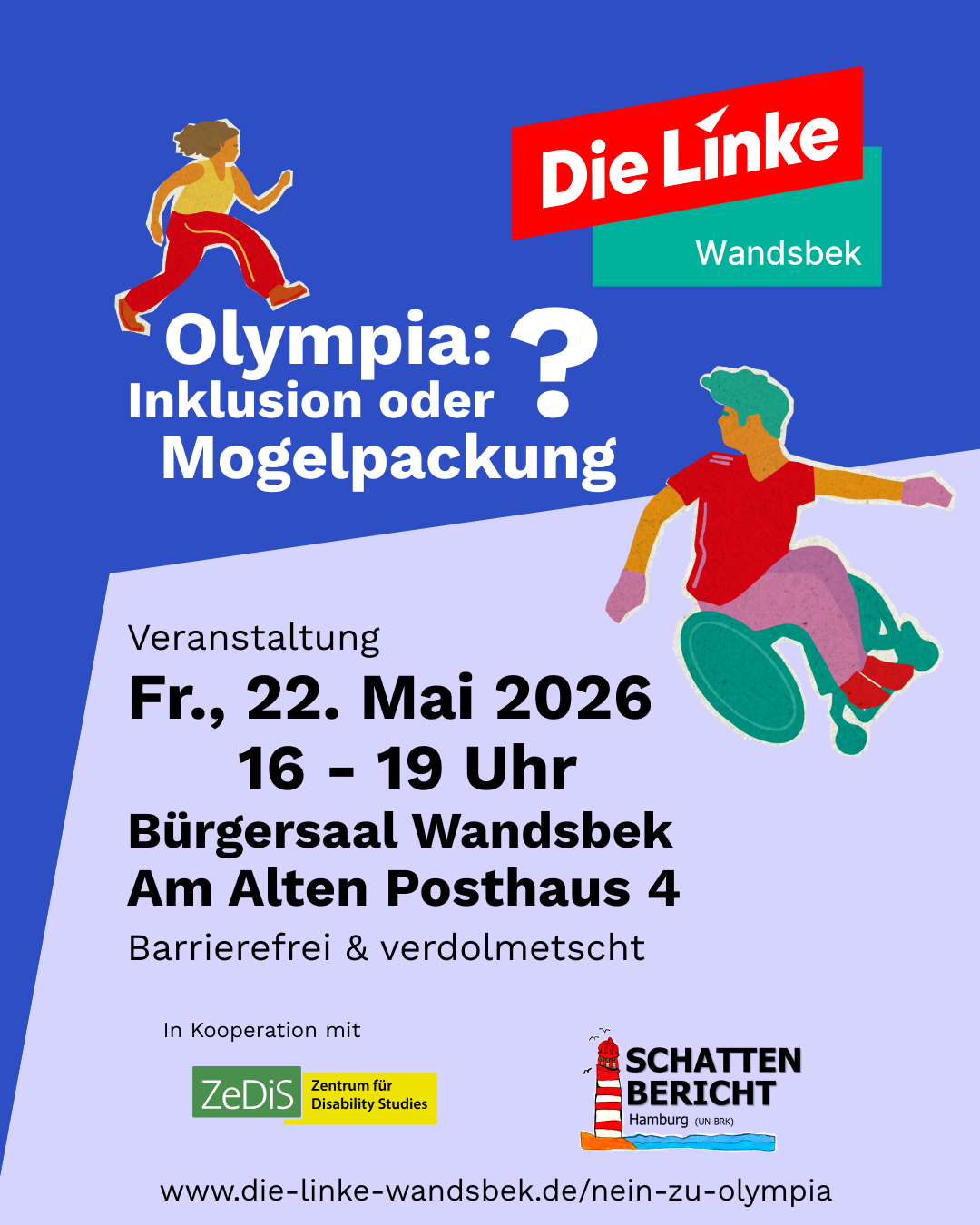 22. Mai: Olympia – Inklusion oder Mogelpackung? EINLADUNG – Veranstaltung
